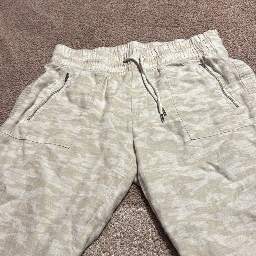 Women's athleta Cabo linen Jogger Pants 12 tall - Picture 3 of 7